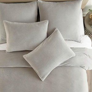 Ballard Alessandra Velvet Queen Duvet (Grey)